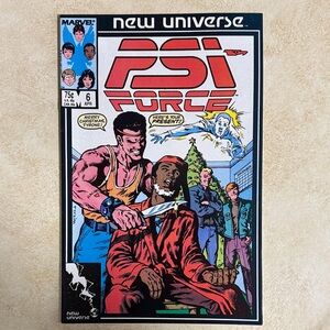 Marvel New Universe Psi-Force Comic with Red and Blue Cover